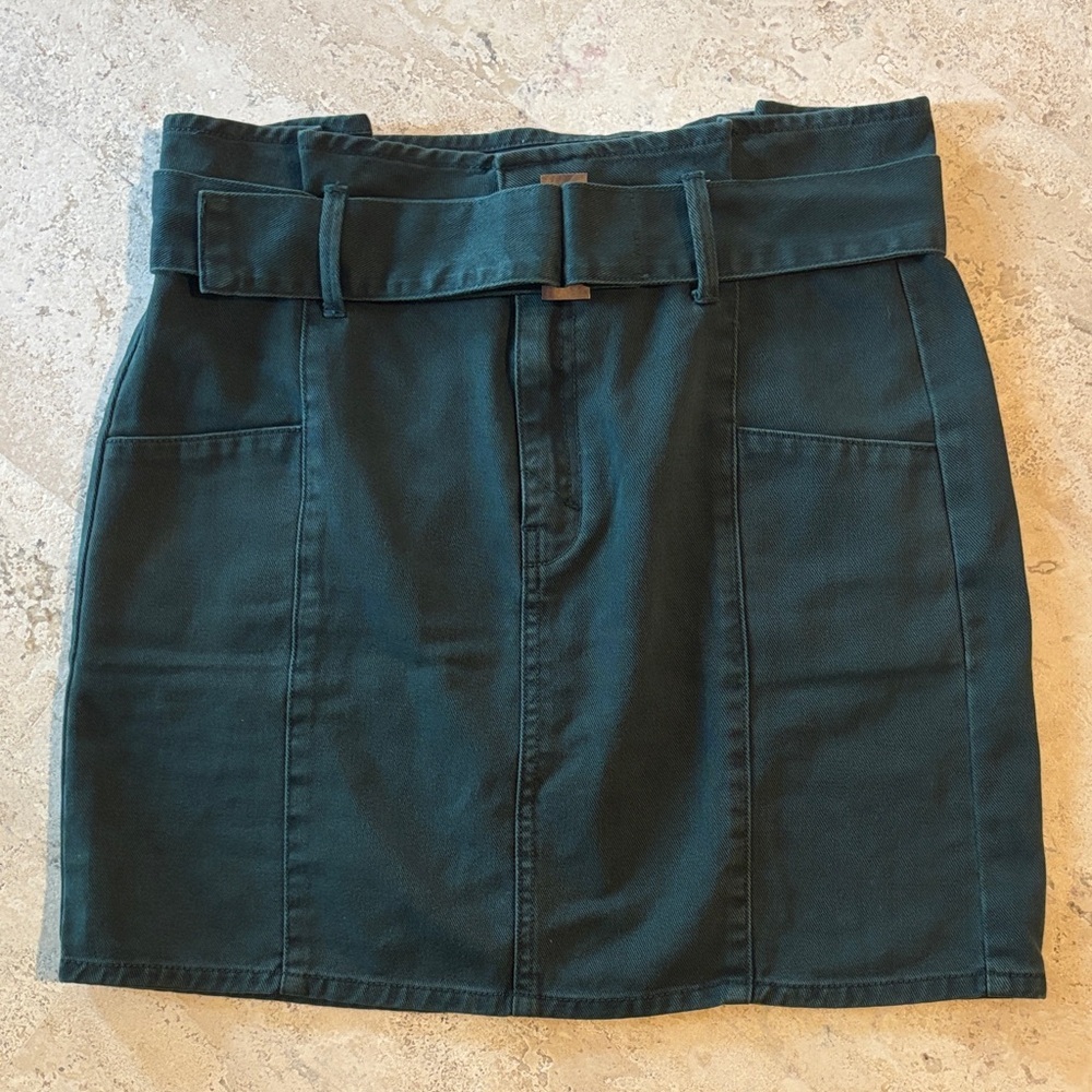 Unpublished size Large‎ Dark Green Women's belted Skirt